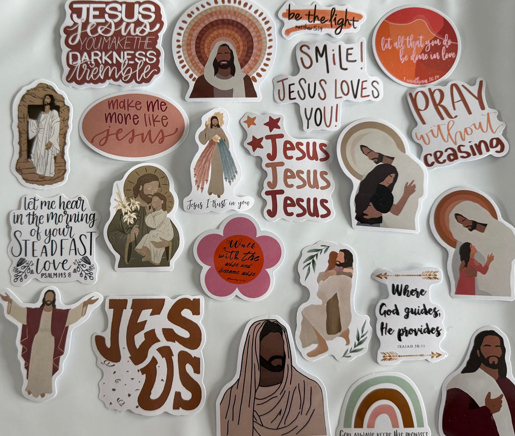 Assorted Christian Sticker pack.