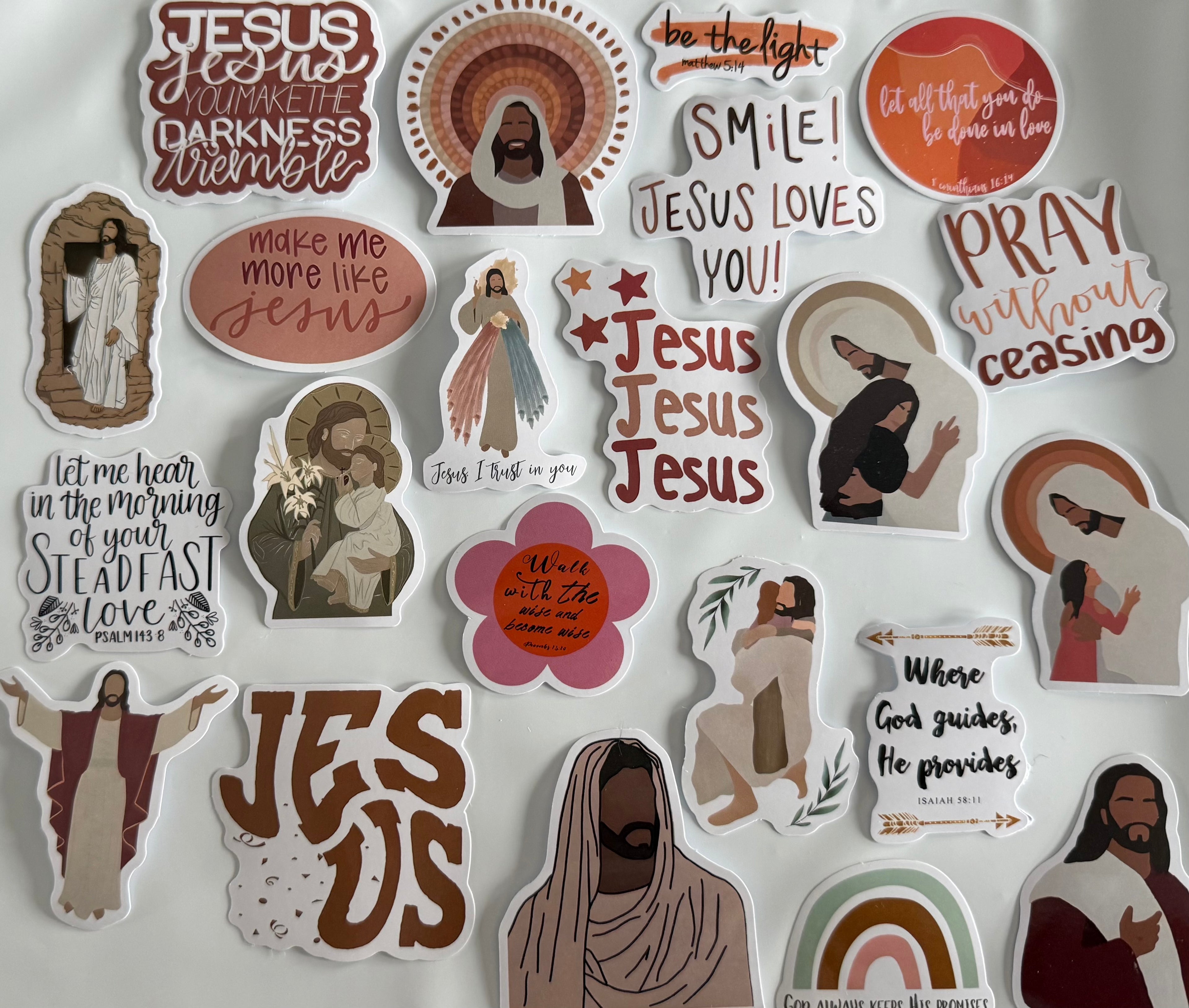 Assorted Christian Sticker pack.